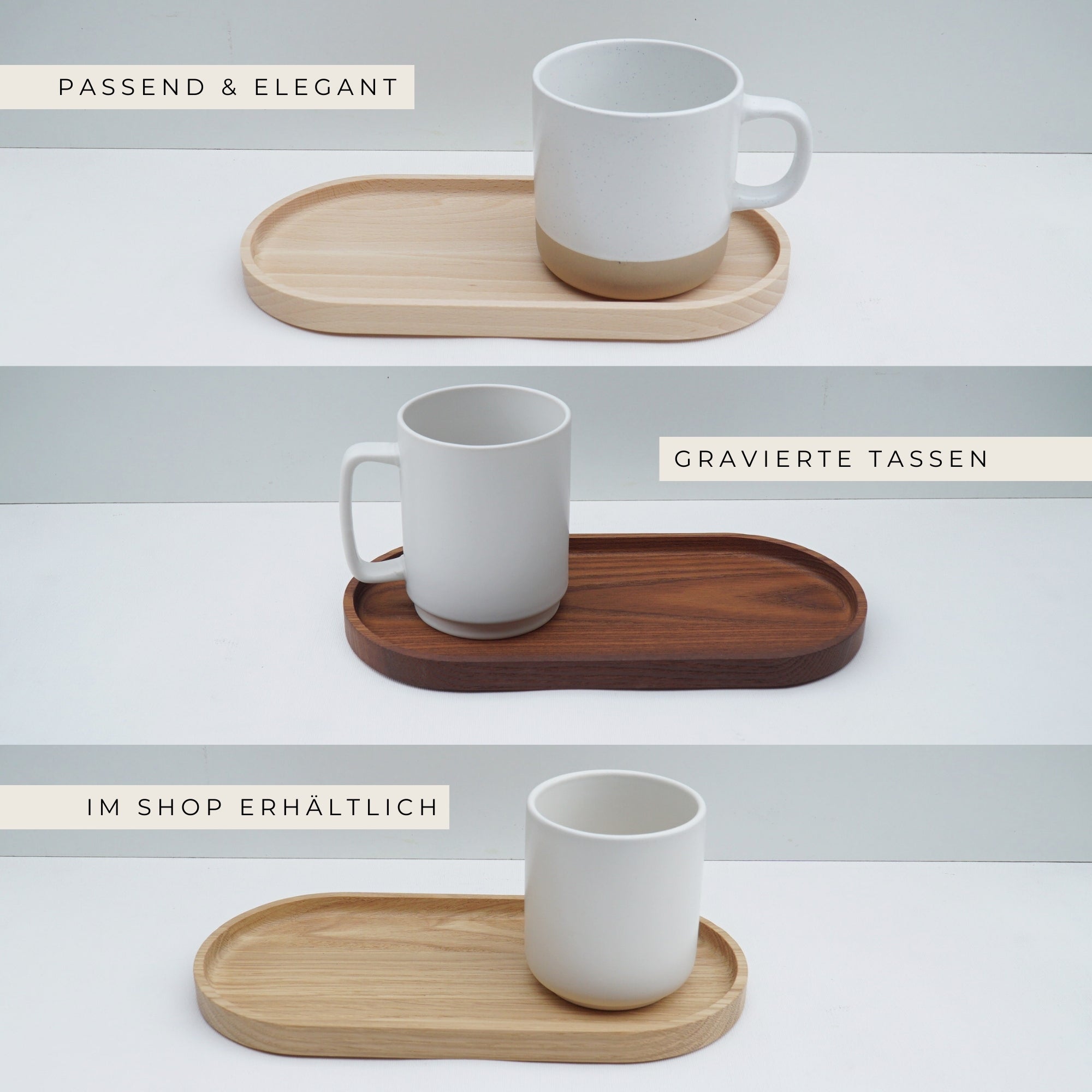 Holztablett - Freundschaft - 100% FSC® - KANU-25