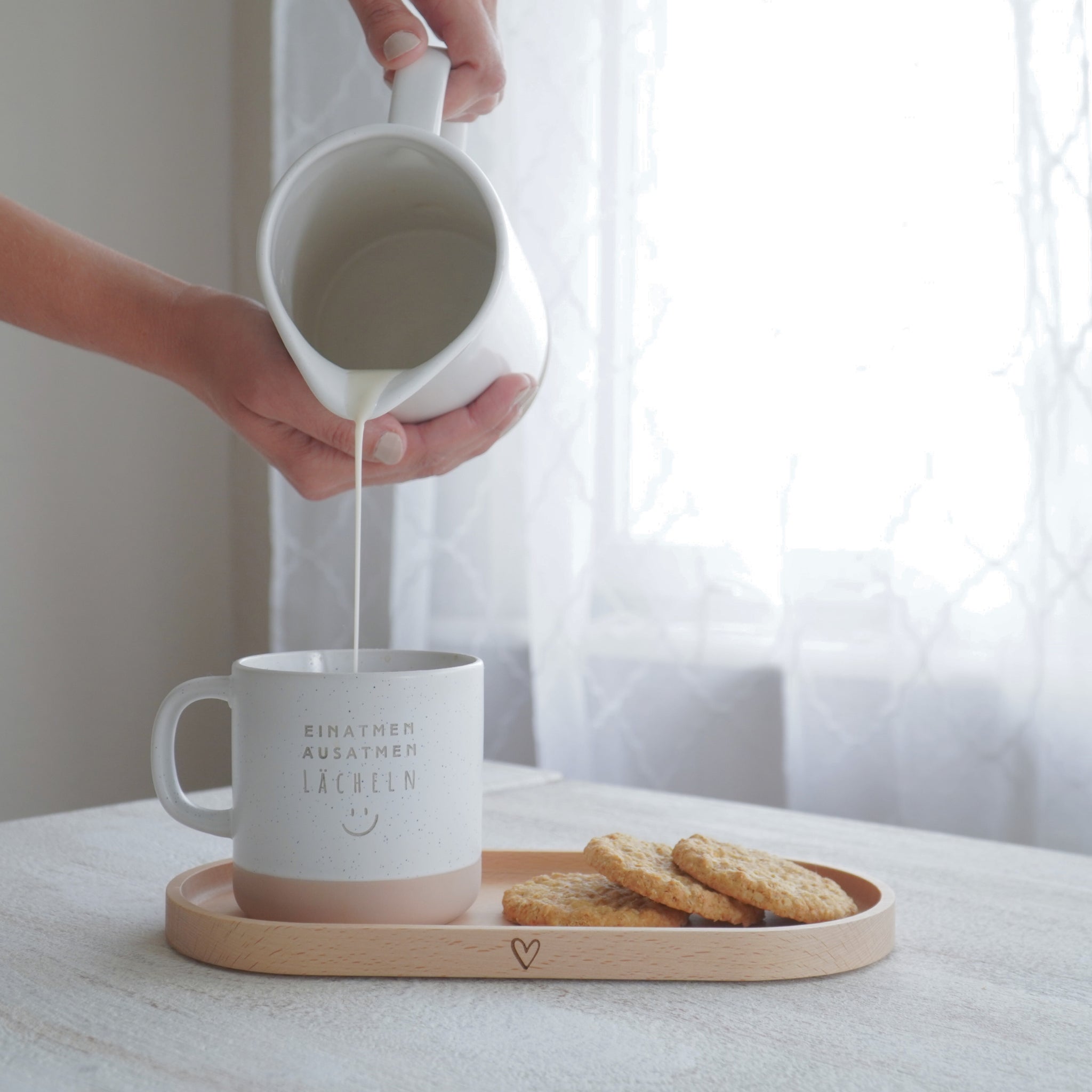 Personalisierte Steingut Tasse - SANDY