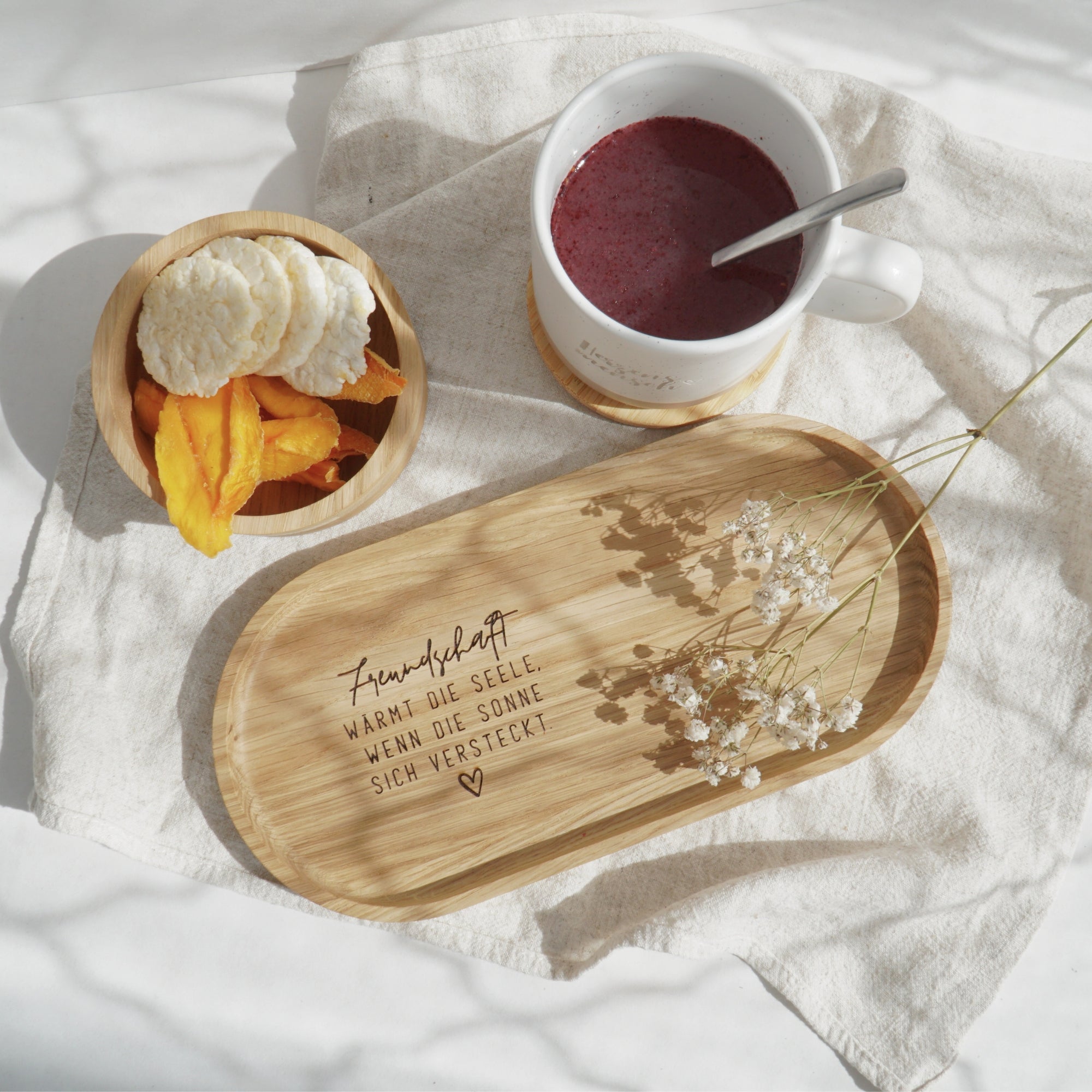 Kleine Snackschale - Seelenfutter - 100% FSC® zertifiziert - Eiche gewachst - BOWLY