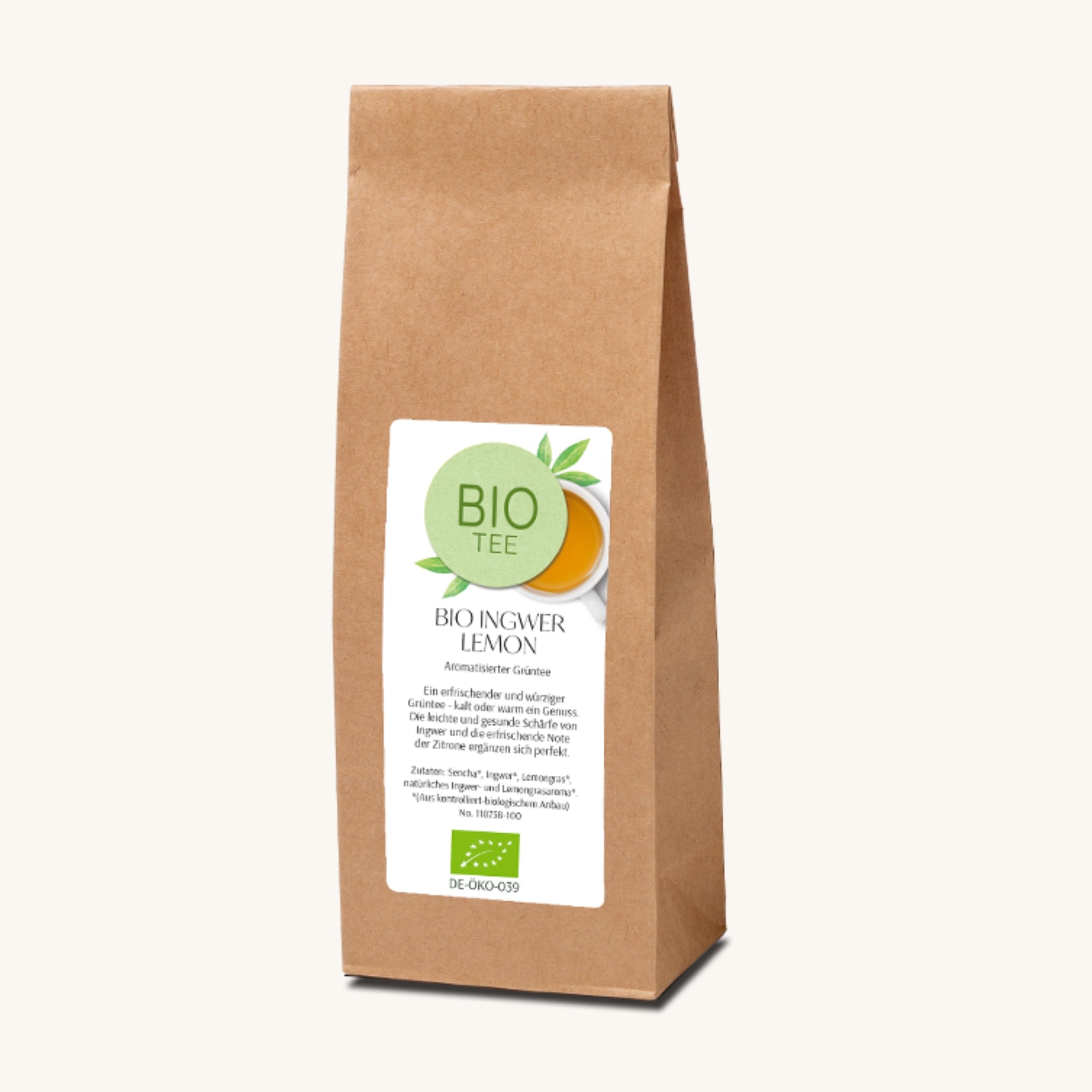 Bio Ingwer Lemon 100 g | Grüner Tee