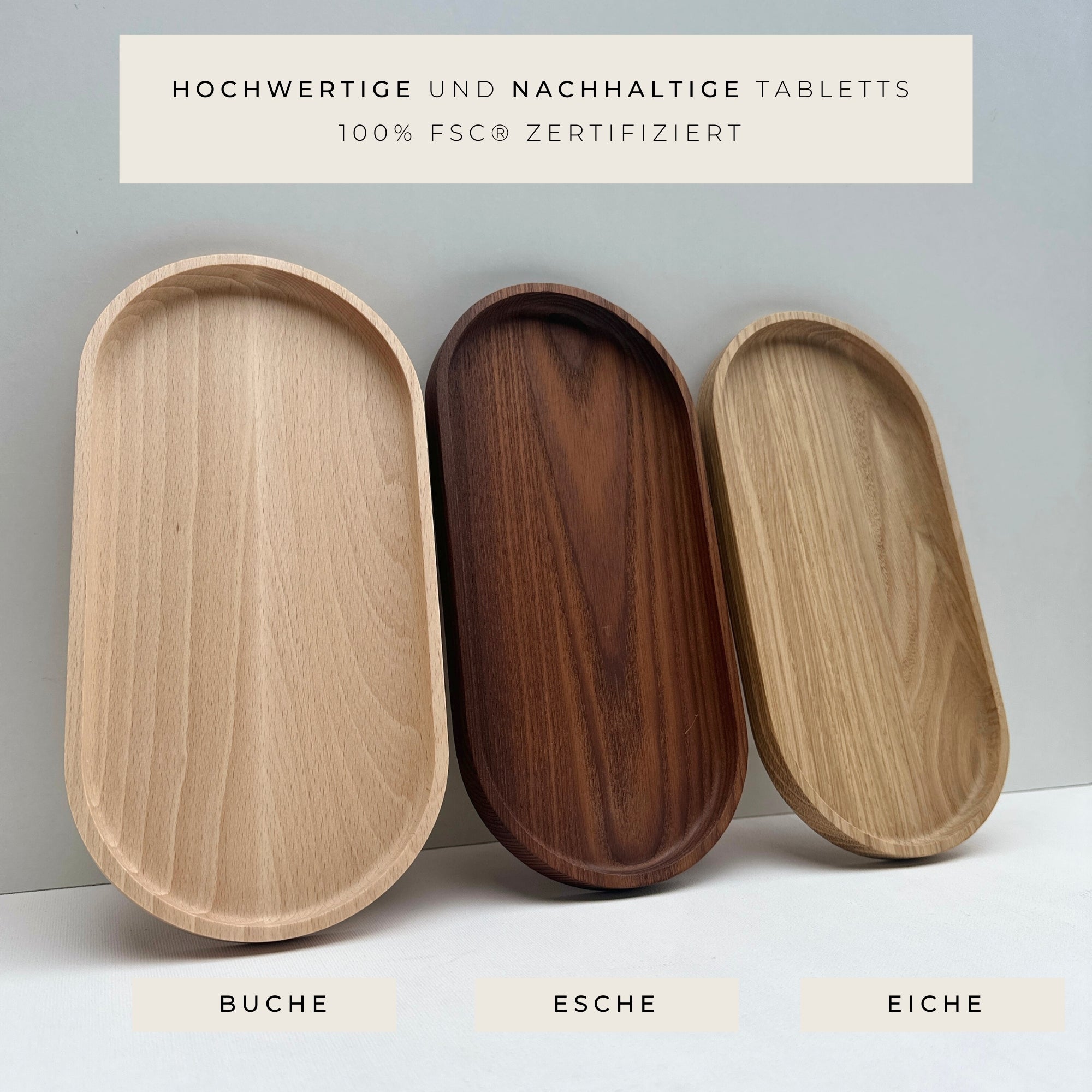 Holztablett - Freundschaft - 100% FSC® - KANU-25