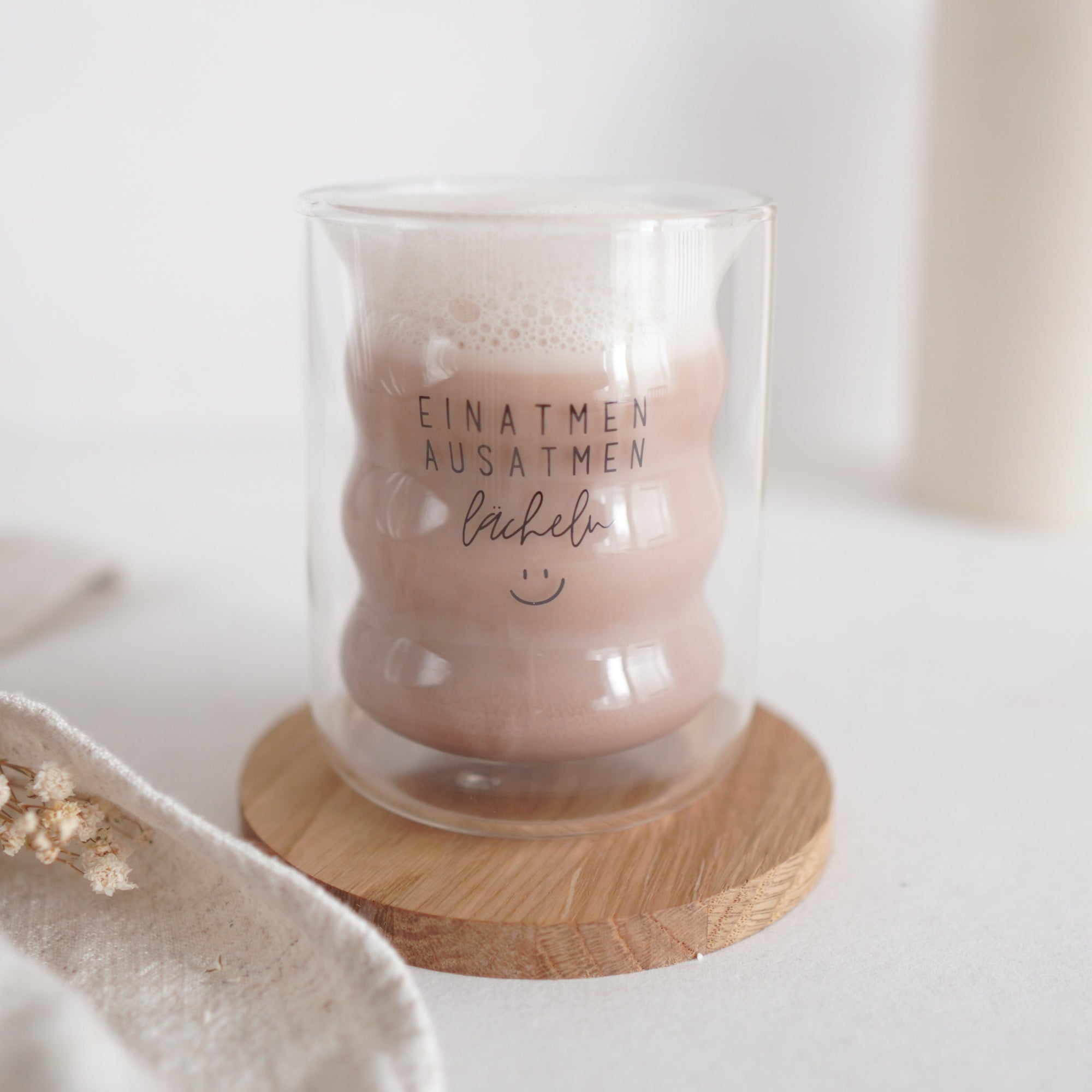 Doppelwandiges Glas - "Einatmen" - bis 400ml | BOBBY