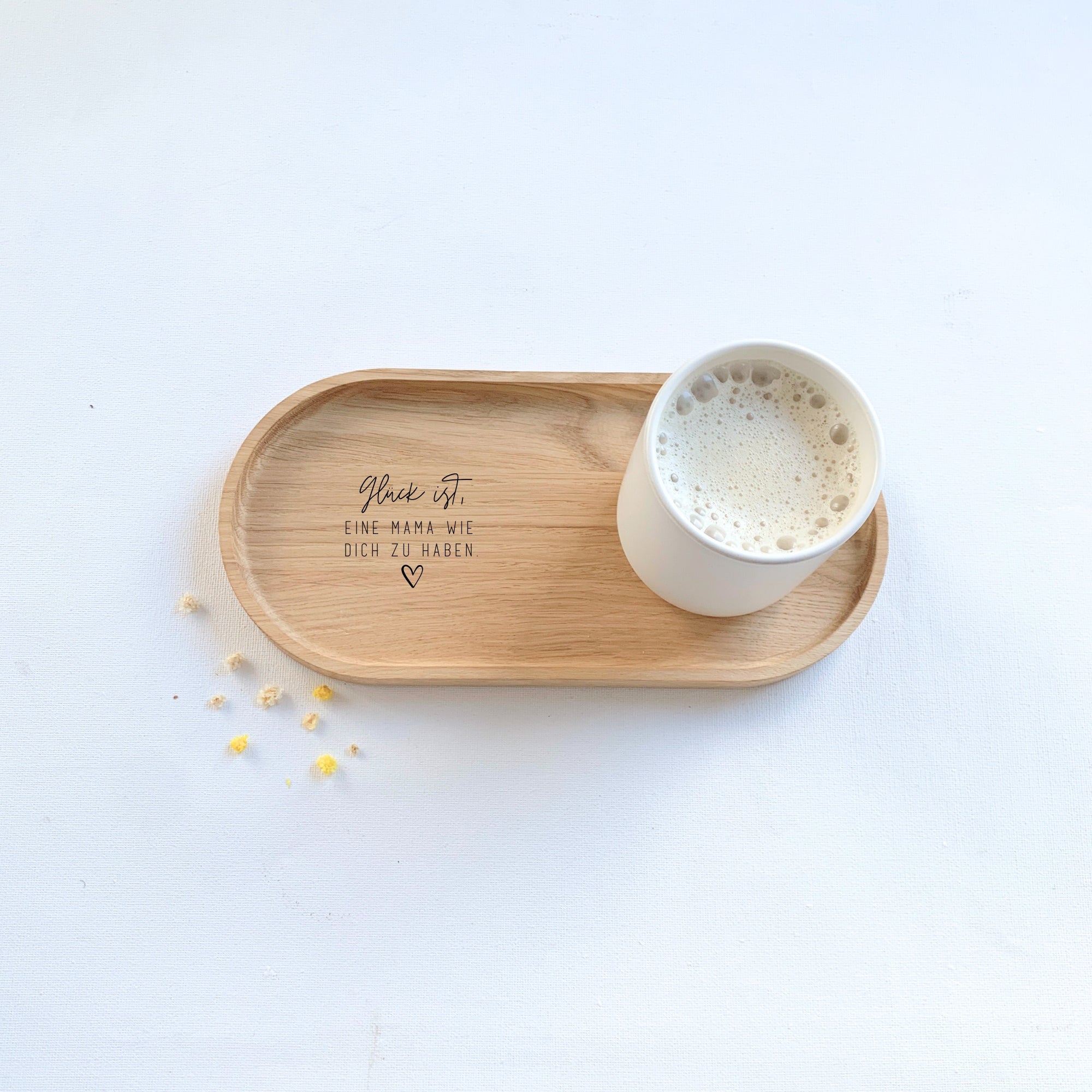 Holztablett - Glück Mama - 100% FSC® - KANU-25