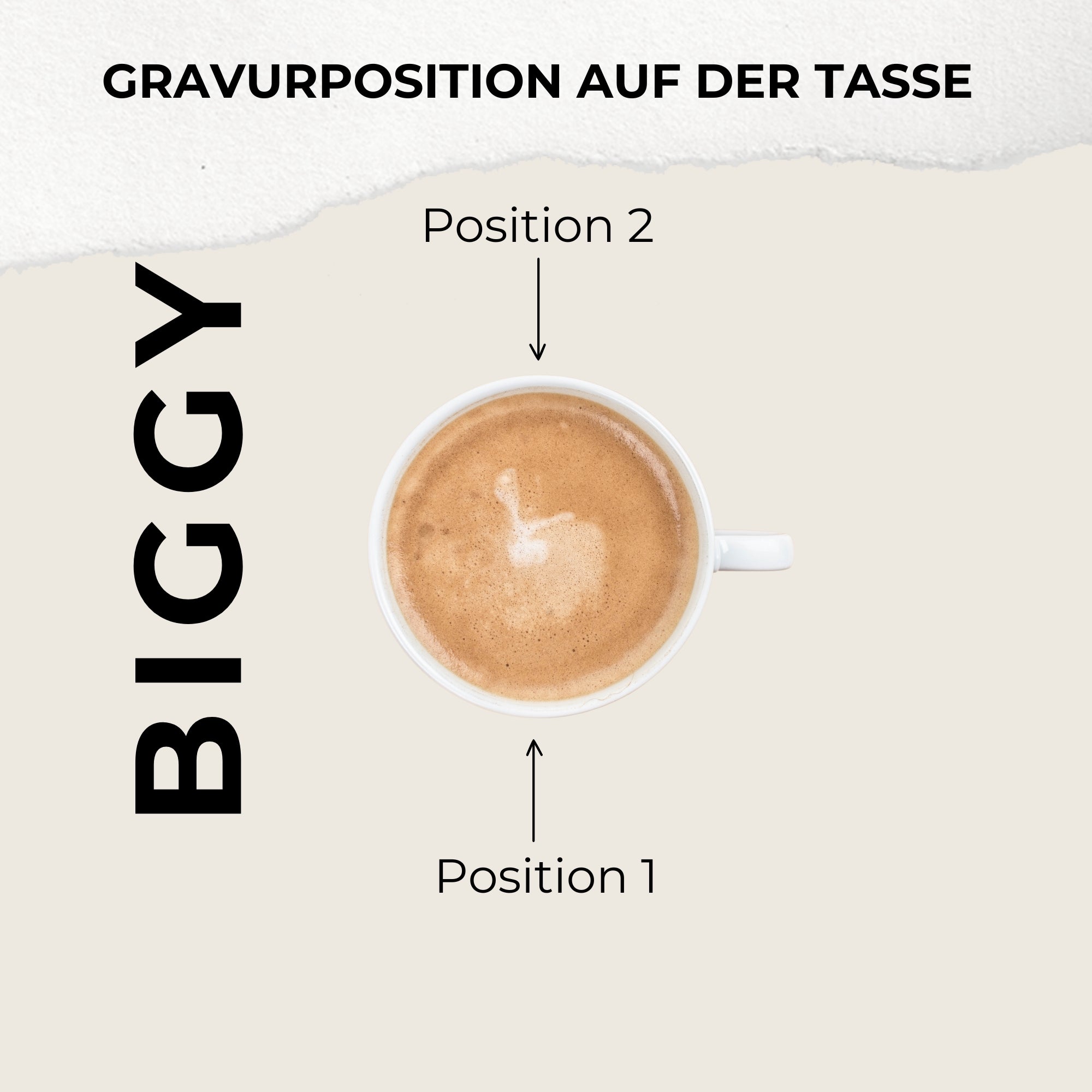 Steingut-Tasse - "Tree" - 100% Handgemacht | BIGGY