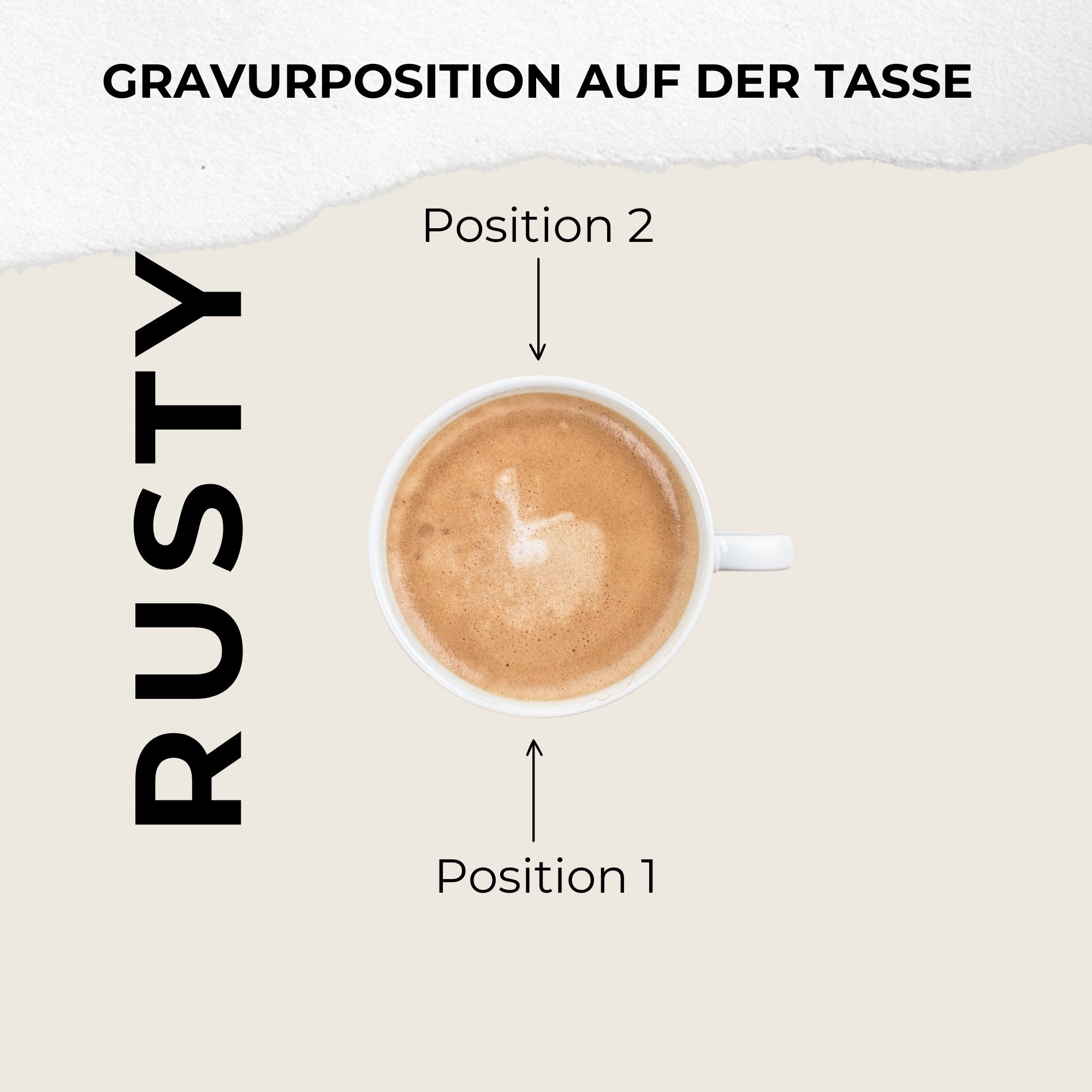 Steingut-Tasse - "Hebamme mit Herz" - 100% Handgemacht | RUSTY
