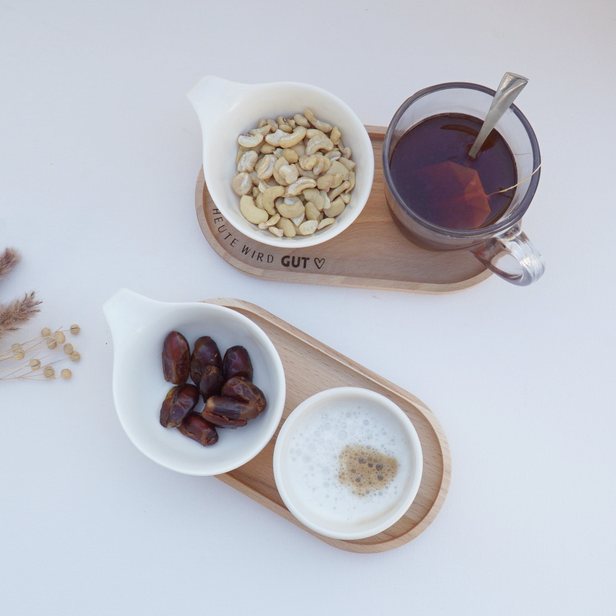 Mini Holztablett Eiche - Glück Freund - 100% FSC® - KANU-20