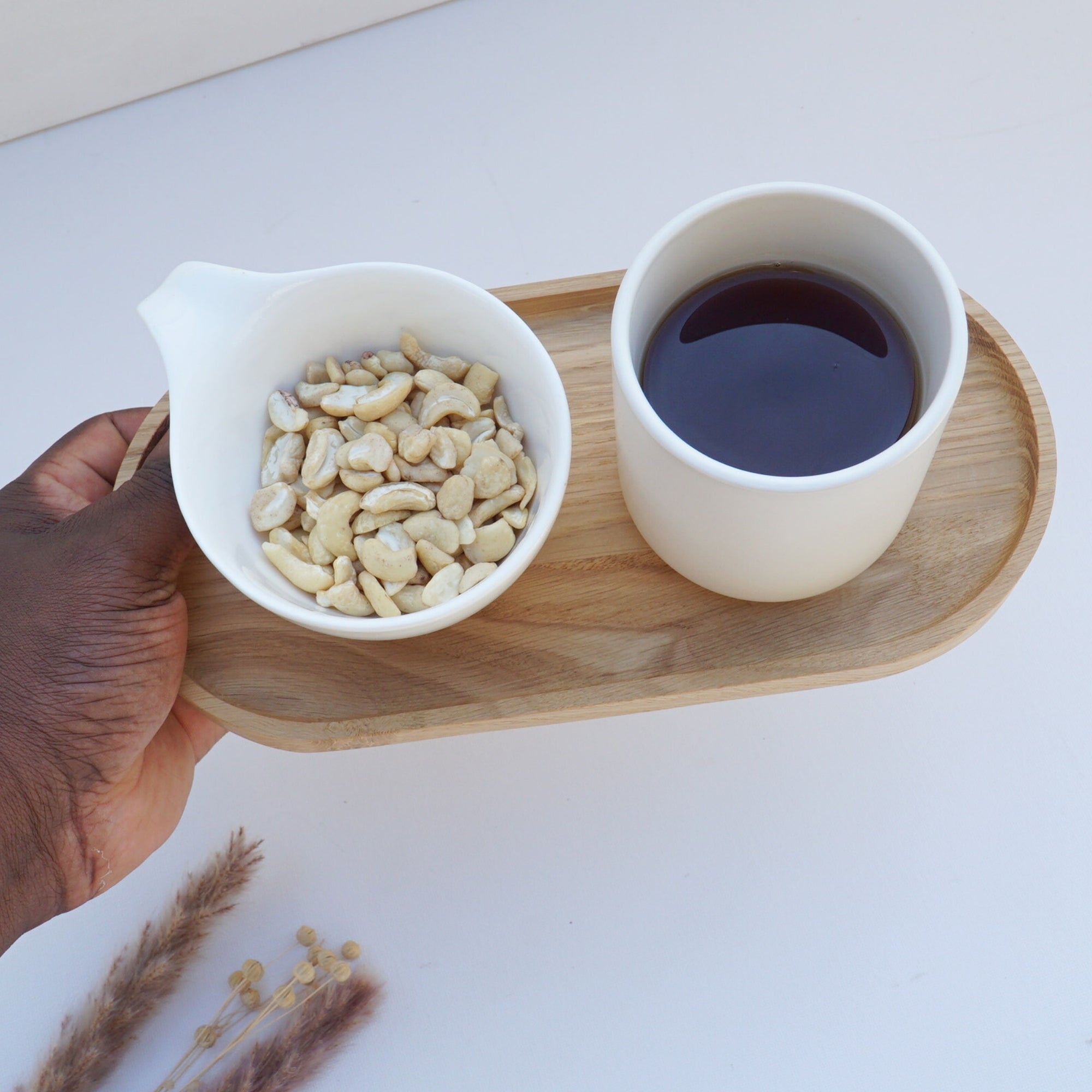 Holztablett mit Gravur "Glück Freundin" - Eiche - KANU