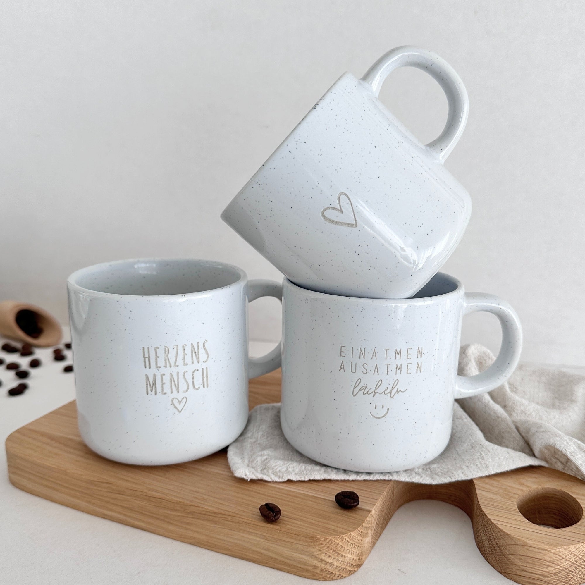 Hochglazierte Steinzeug Tasse - Personalisiert | SHINY