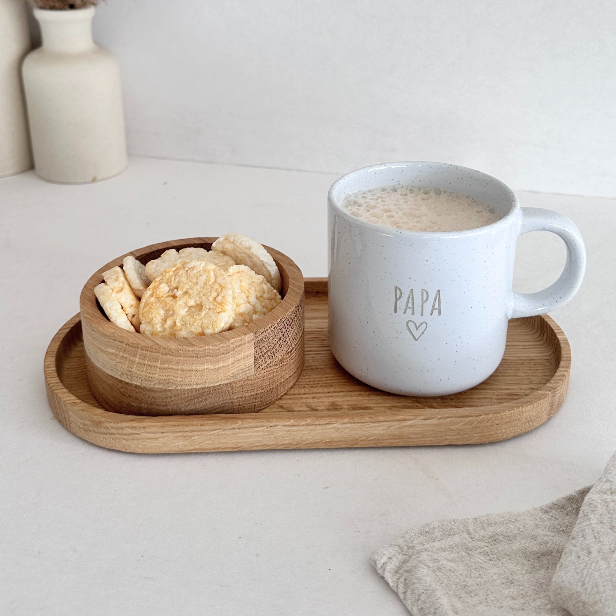 Steinzeug Tasse - "PAPA" Gravur - hochglanz | SHINY