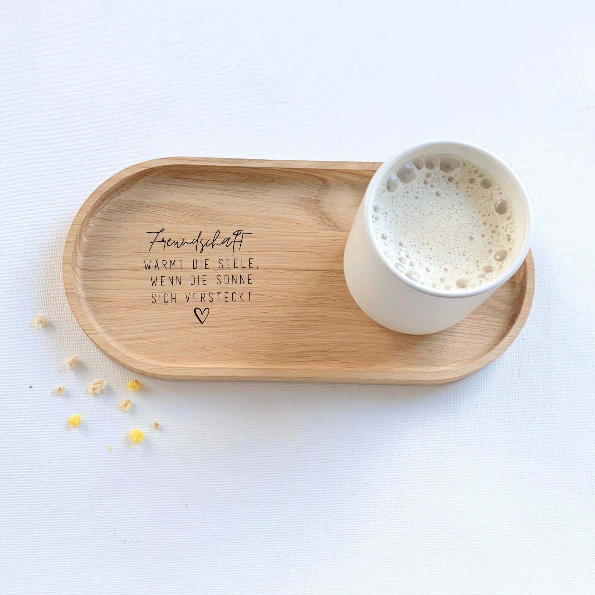 Holztablett - Freundschaft - 100% FSC® - KANU-25