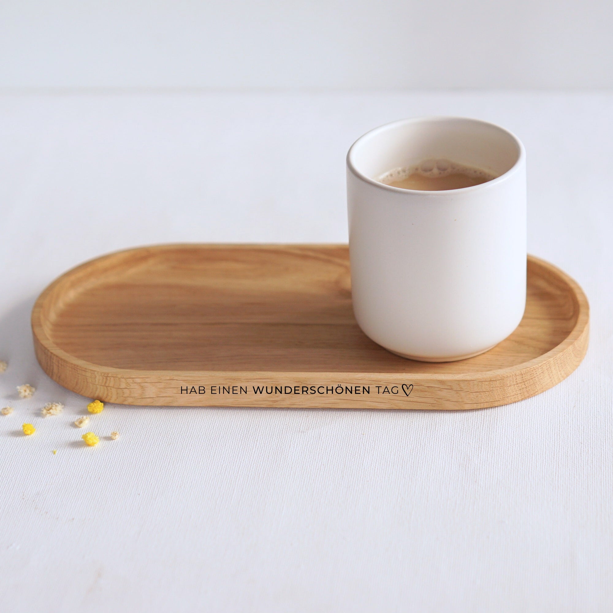 Holztablett - Hab einen wunderschönen Tag - 100% FSC® - KANU-25