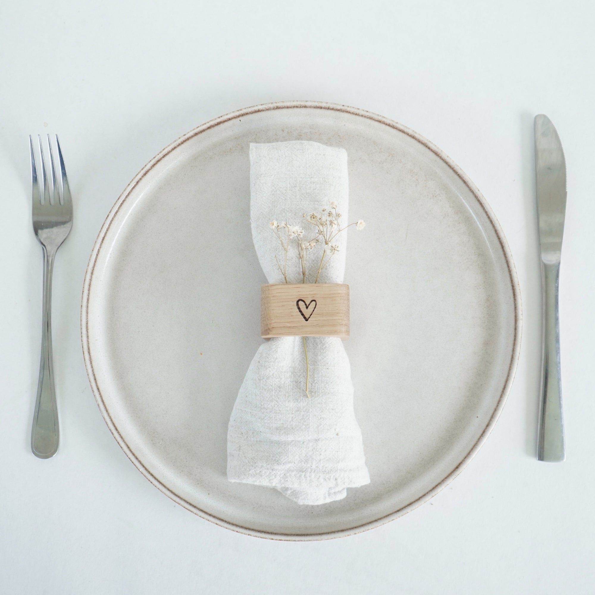Serviettenring - "Herz" - Eiche gewachst