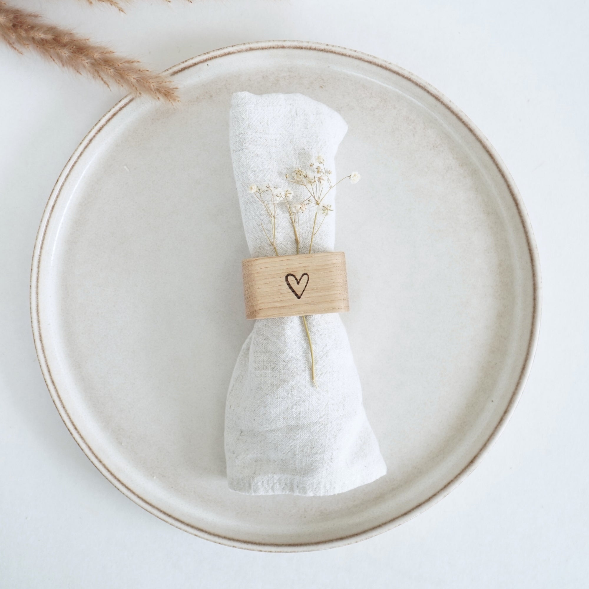 Serviettenring - "Herz" - Eiche gewachst