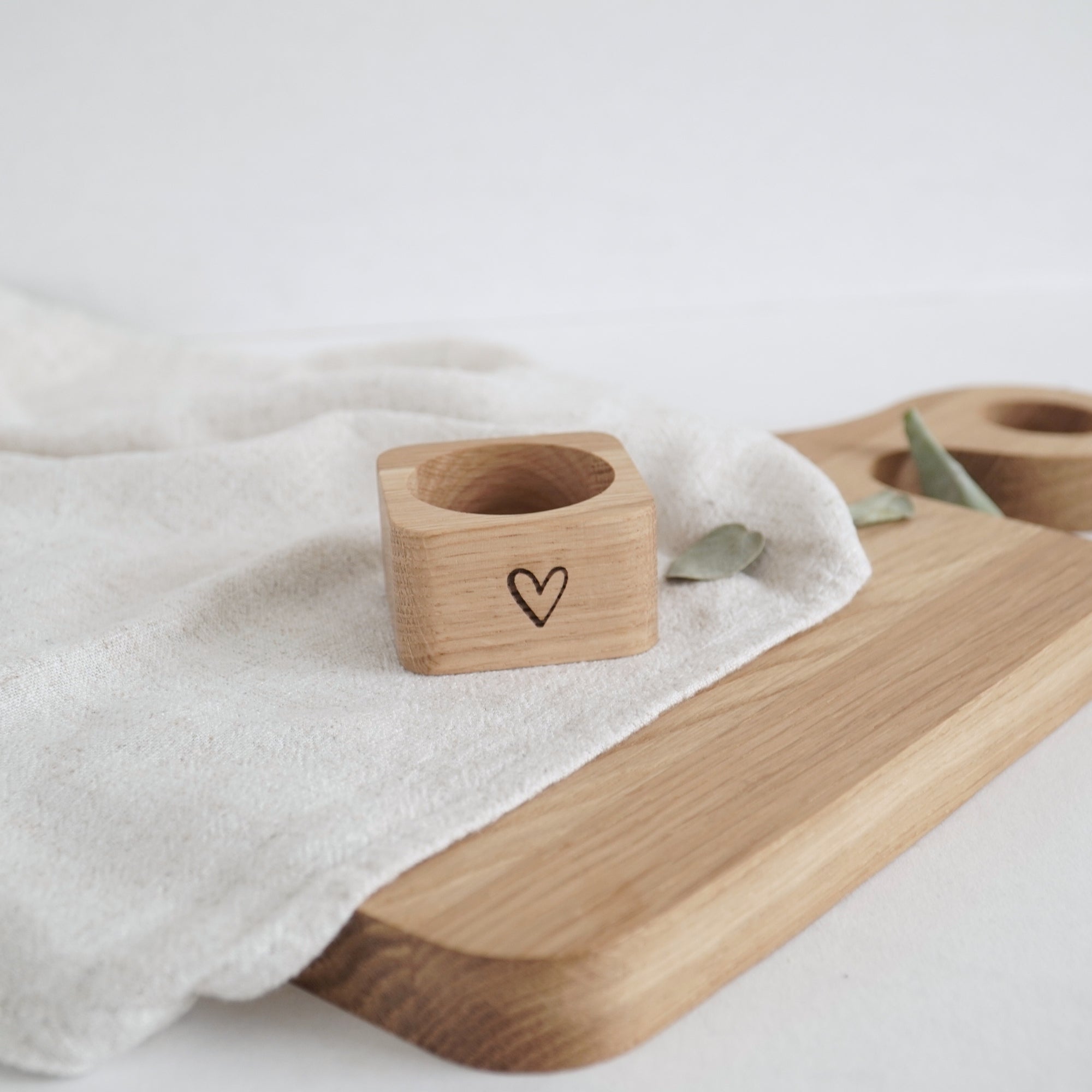 Serviettenring - "Herz" - Eiche gewachst