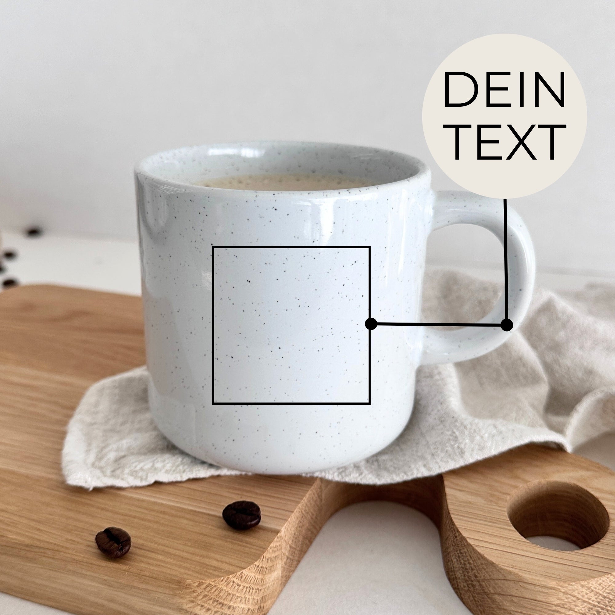 Hochglazierte Steinzeug Tasse - Personalisiert | SHINY
