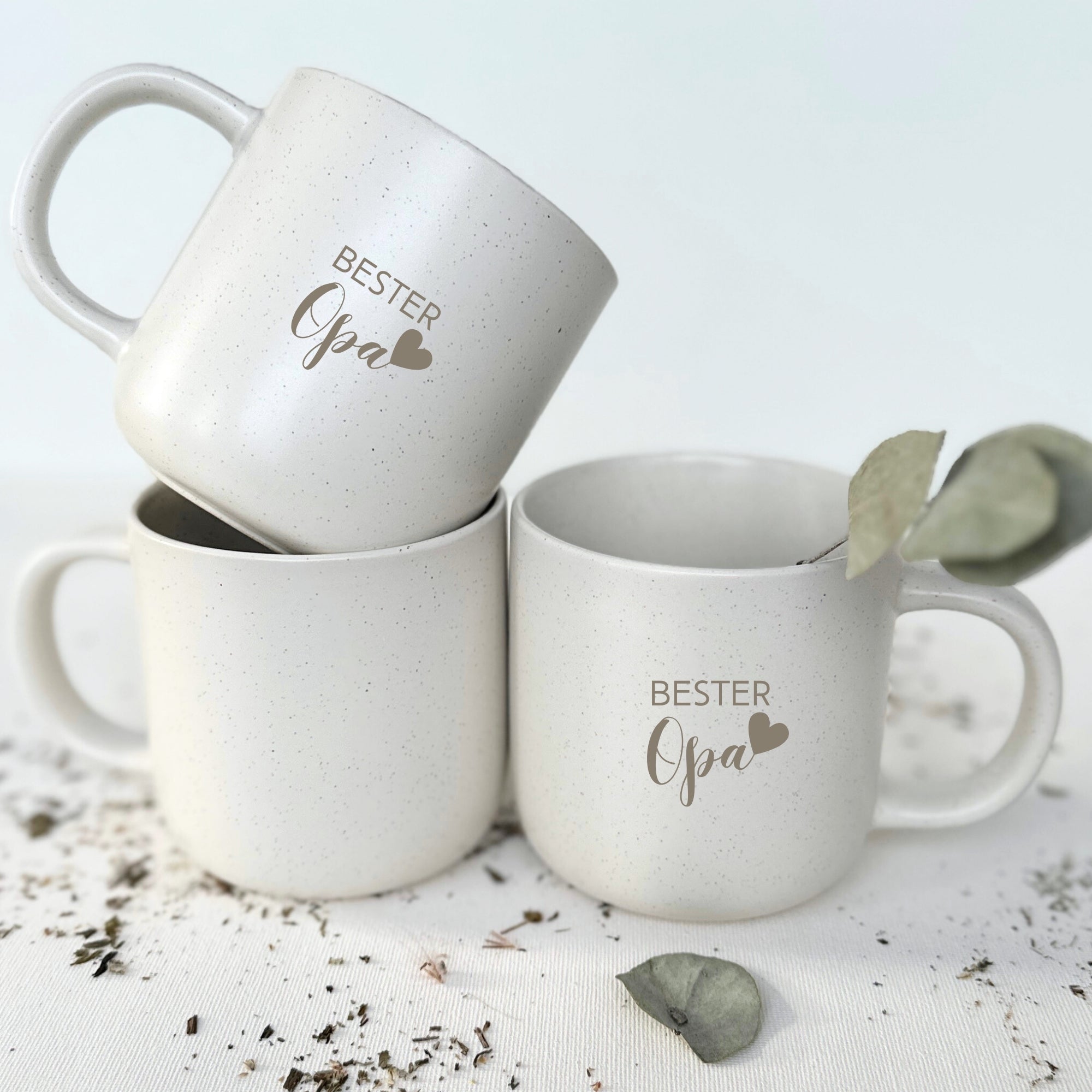 Steingut Tasse - "Bester Opa" - Gravur - STYLER