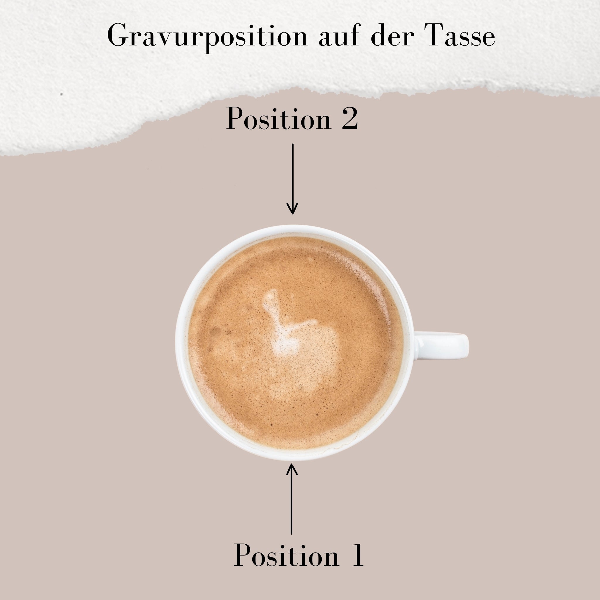 Steingut Tasse - "Mach mal Pause" - Gravur - STYLER