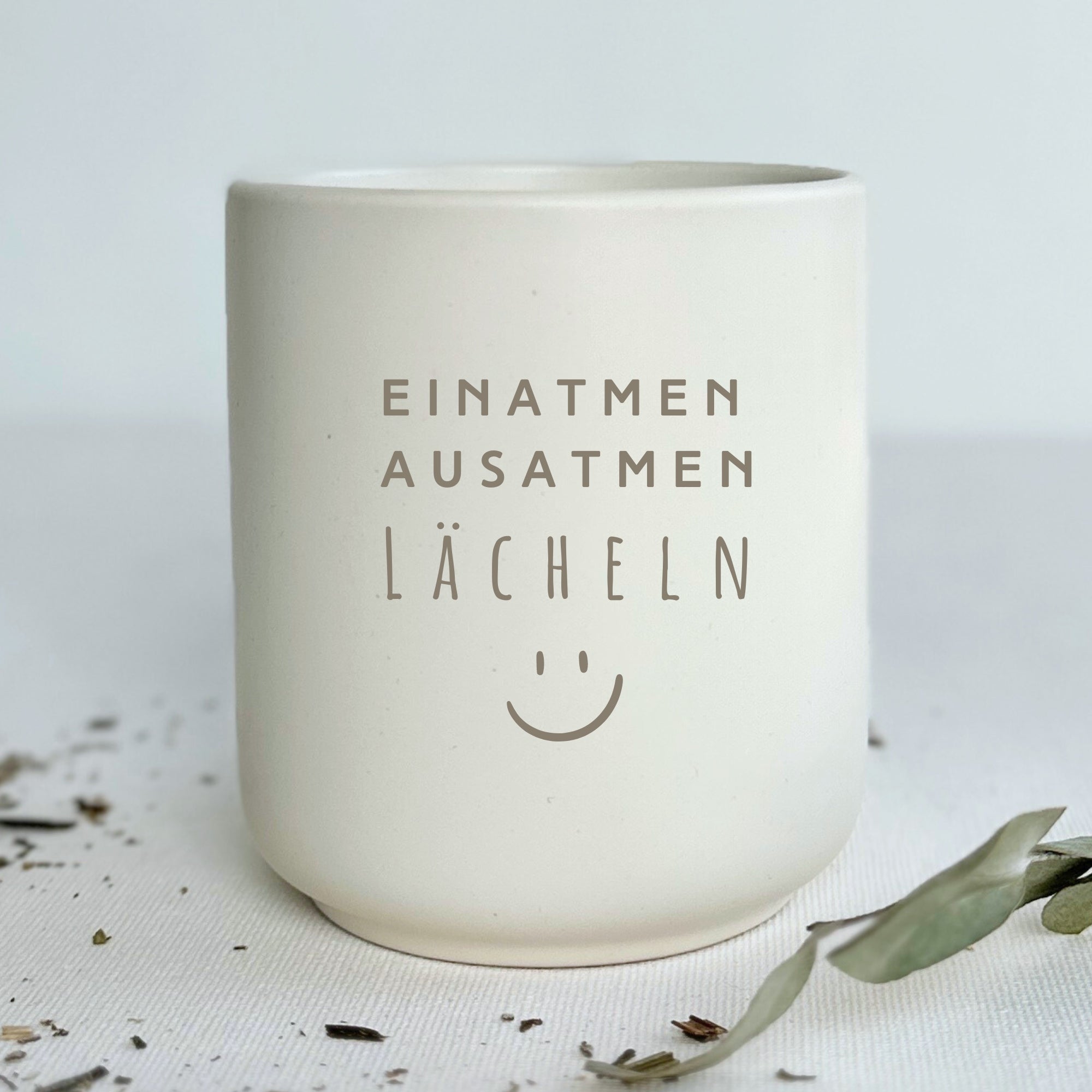 Keramikbecher - "Einatmen" - SLIM