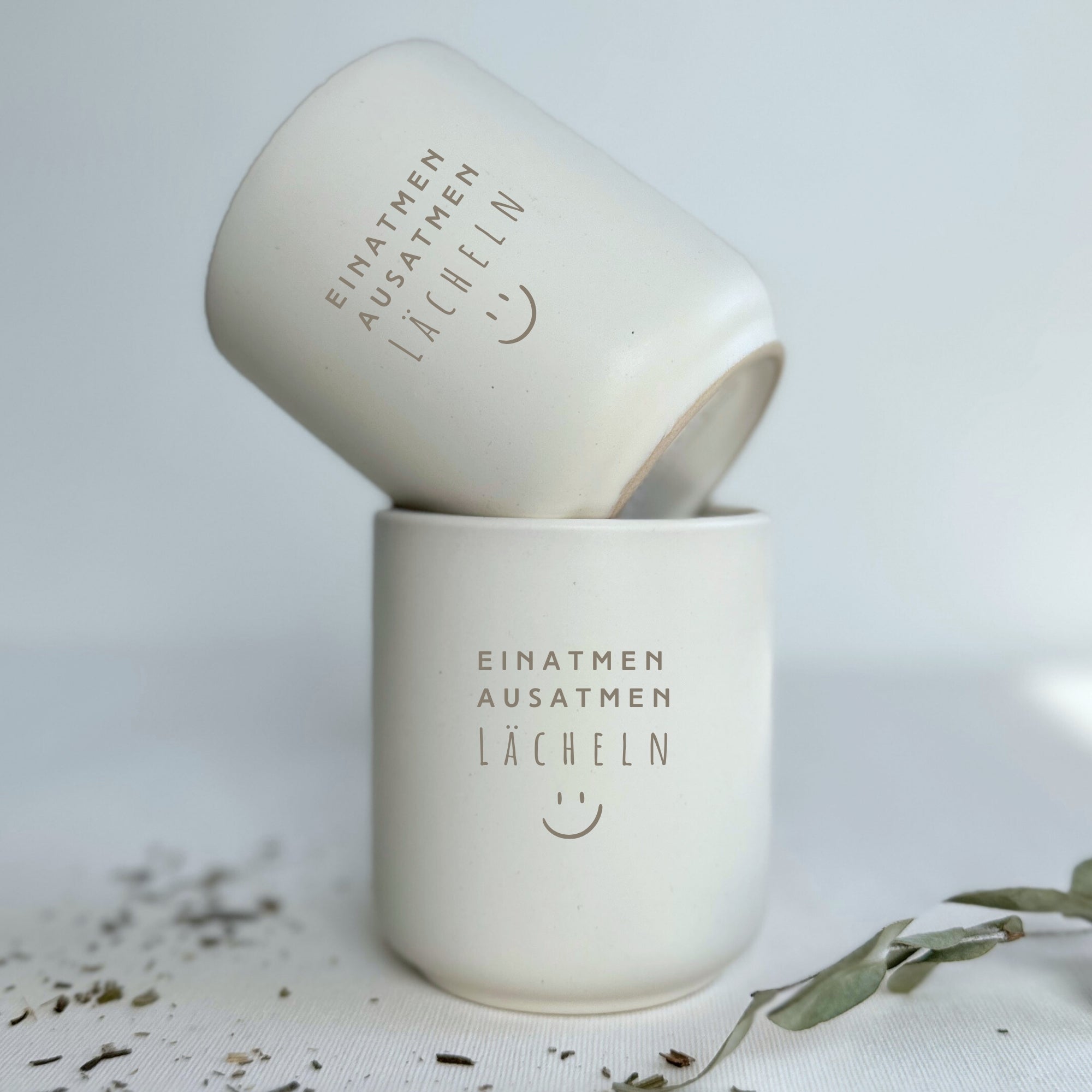 Keramikbecher - "Einatmen" - SLIM