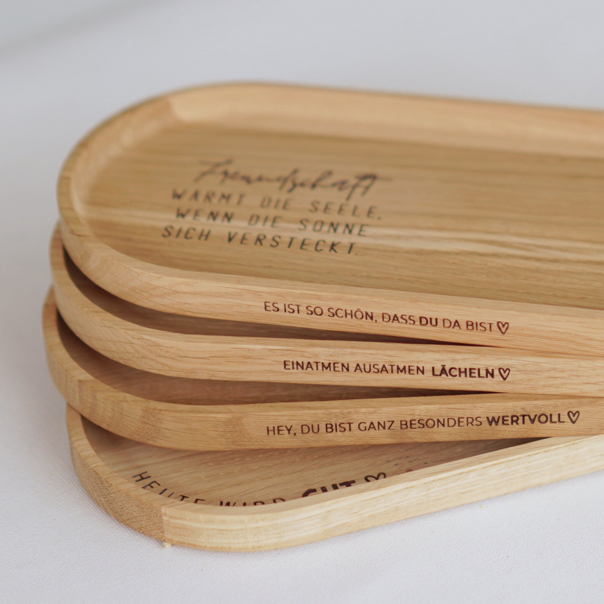 Holztablett - Freundschaft - 100% FSC® - KANU-25