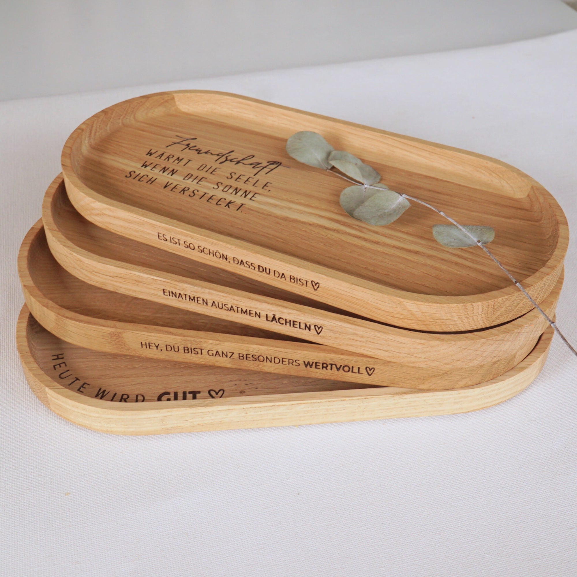 Holztablett - Freundschaft - 100% FSC® - KANU-25