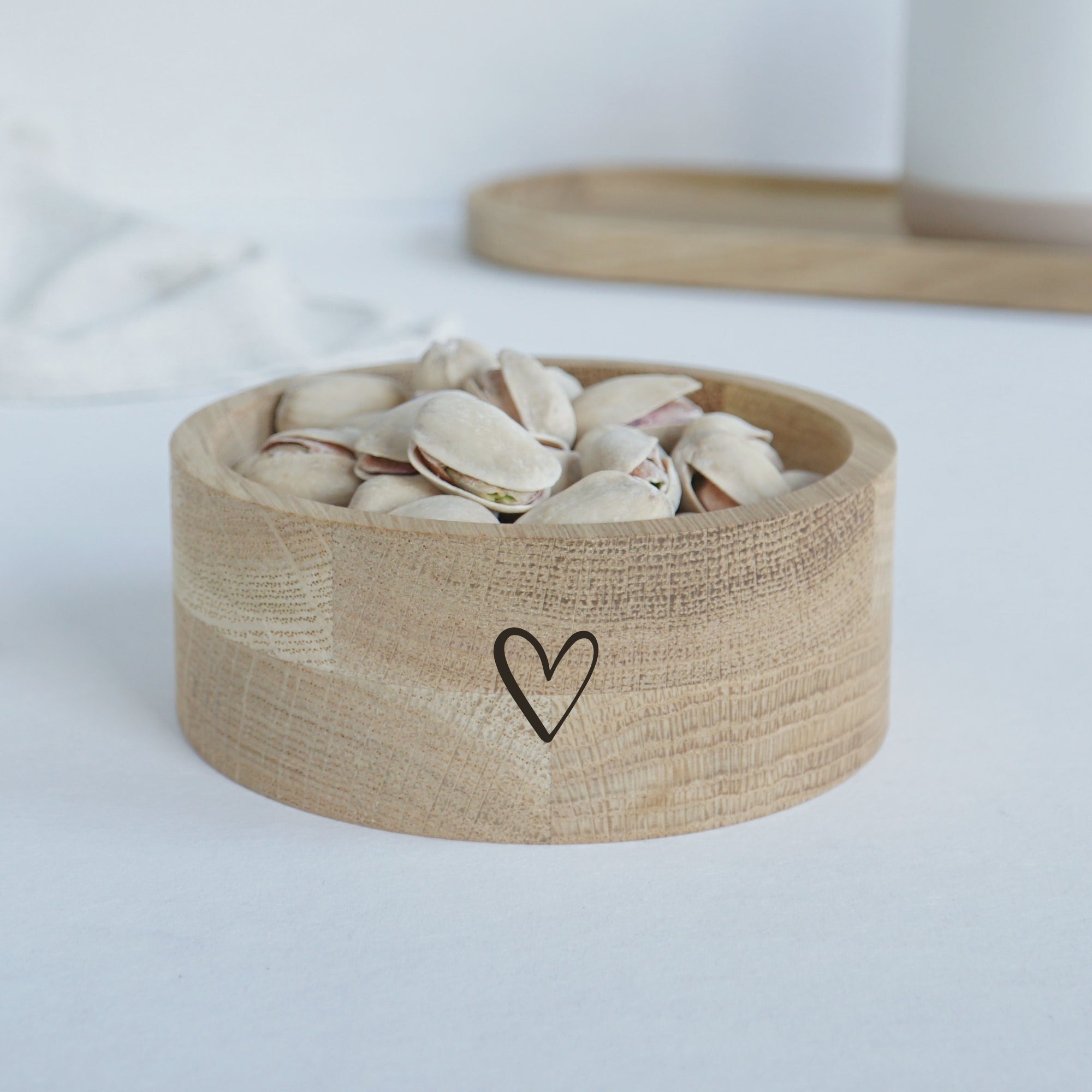 Kleine Snackschale - Herz - 100% FSC® zertifiziert - Eiche gewachst - BOWLY