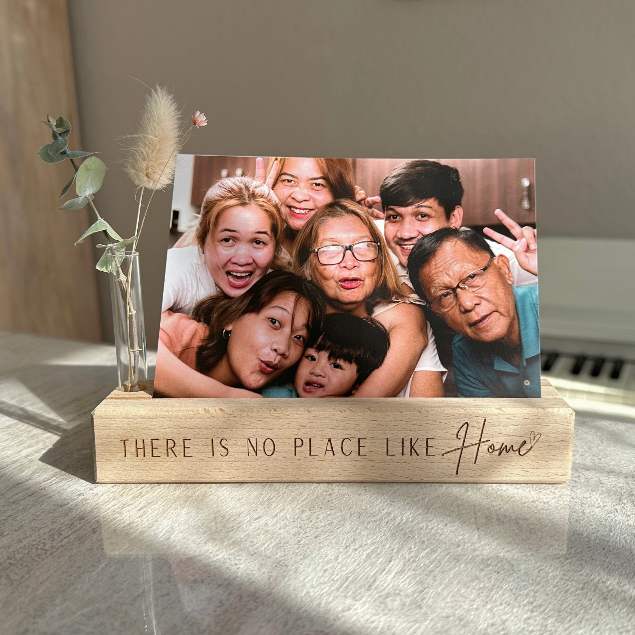 Karten-/Fotohalter - "There is no place like home" - Handmade