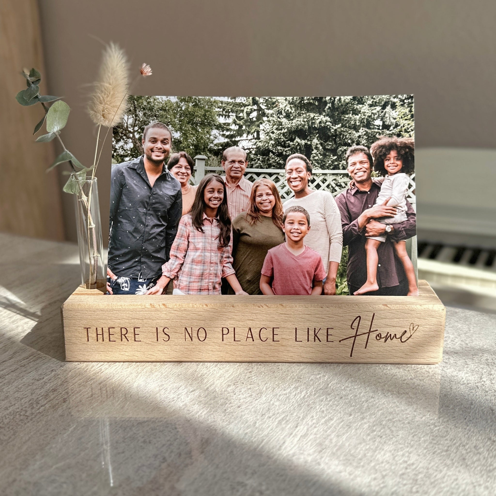 Karten-/Fotohalter - "There is no place like home" - Handmade