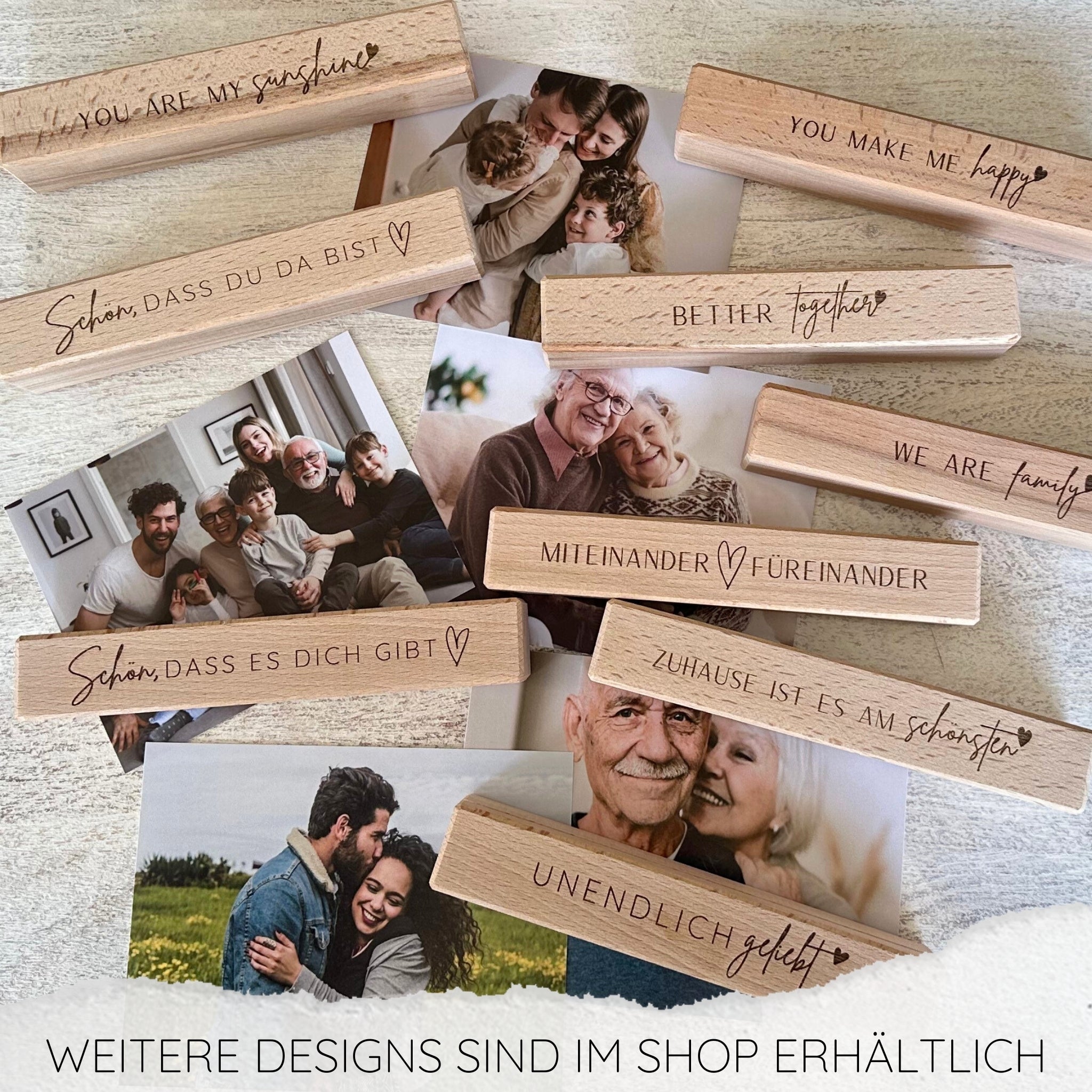 Karten-/Fotohalter - "Herzensmensch II" - Handmade