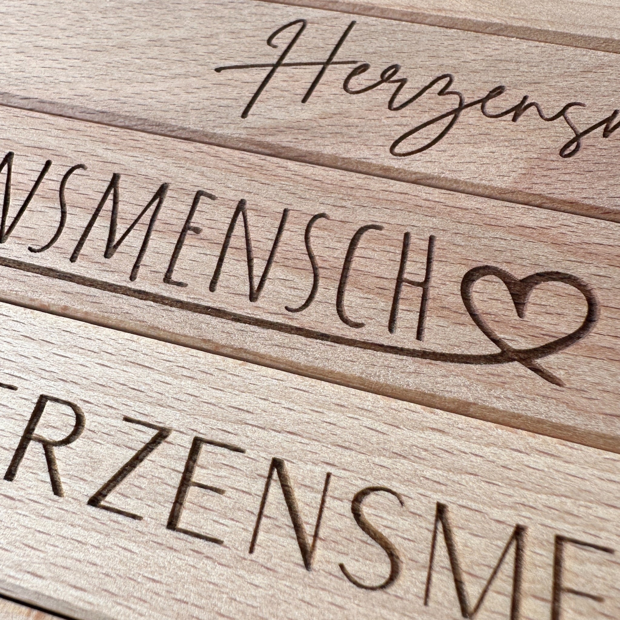 Karten-/Fotohalter - "Herzensmensch I" - Handmade