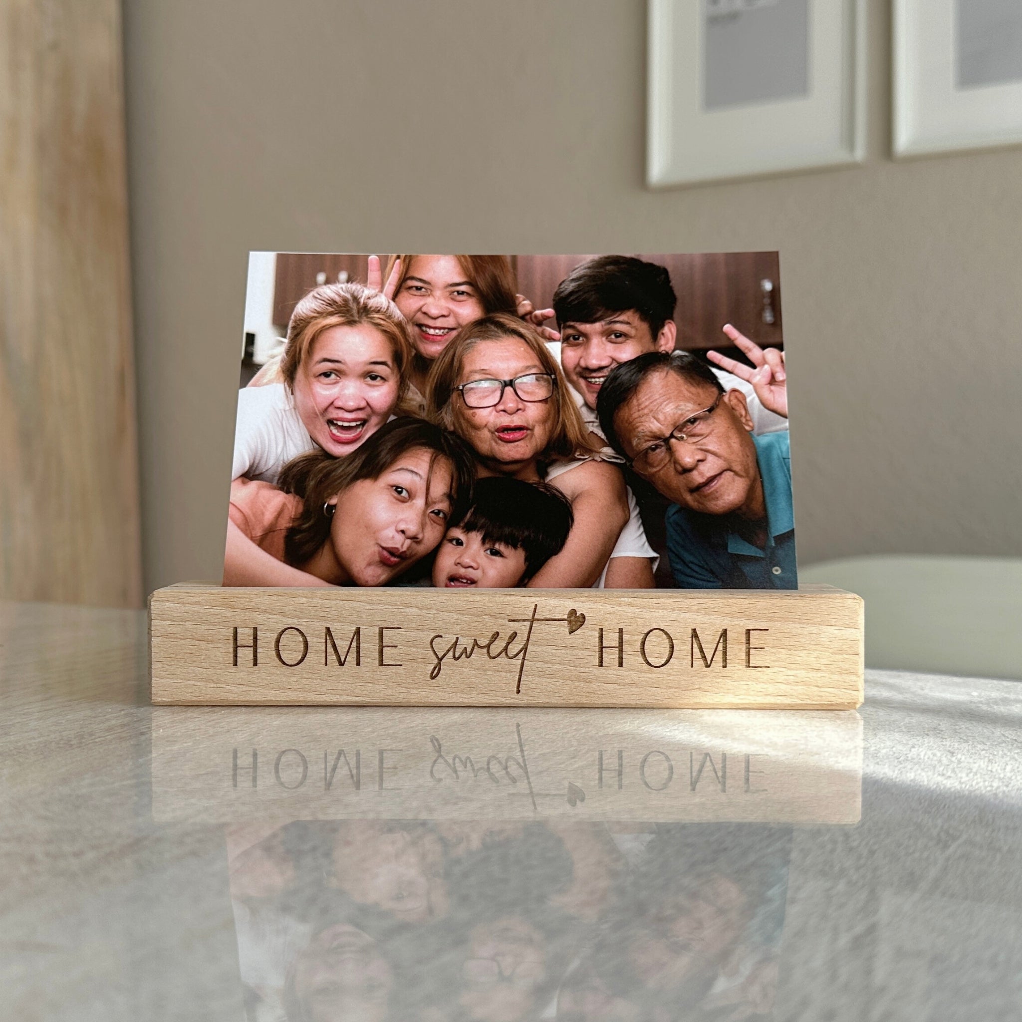 Karten-/Fotohalter - "Home Sweet Home" - Handmade