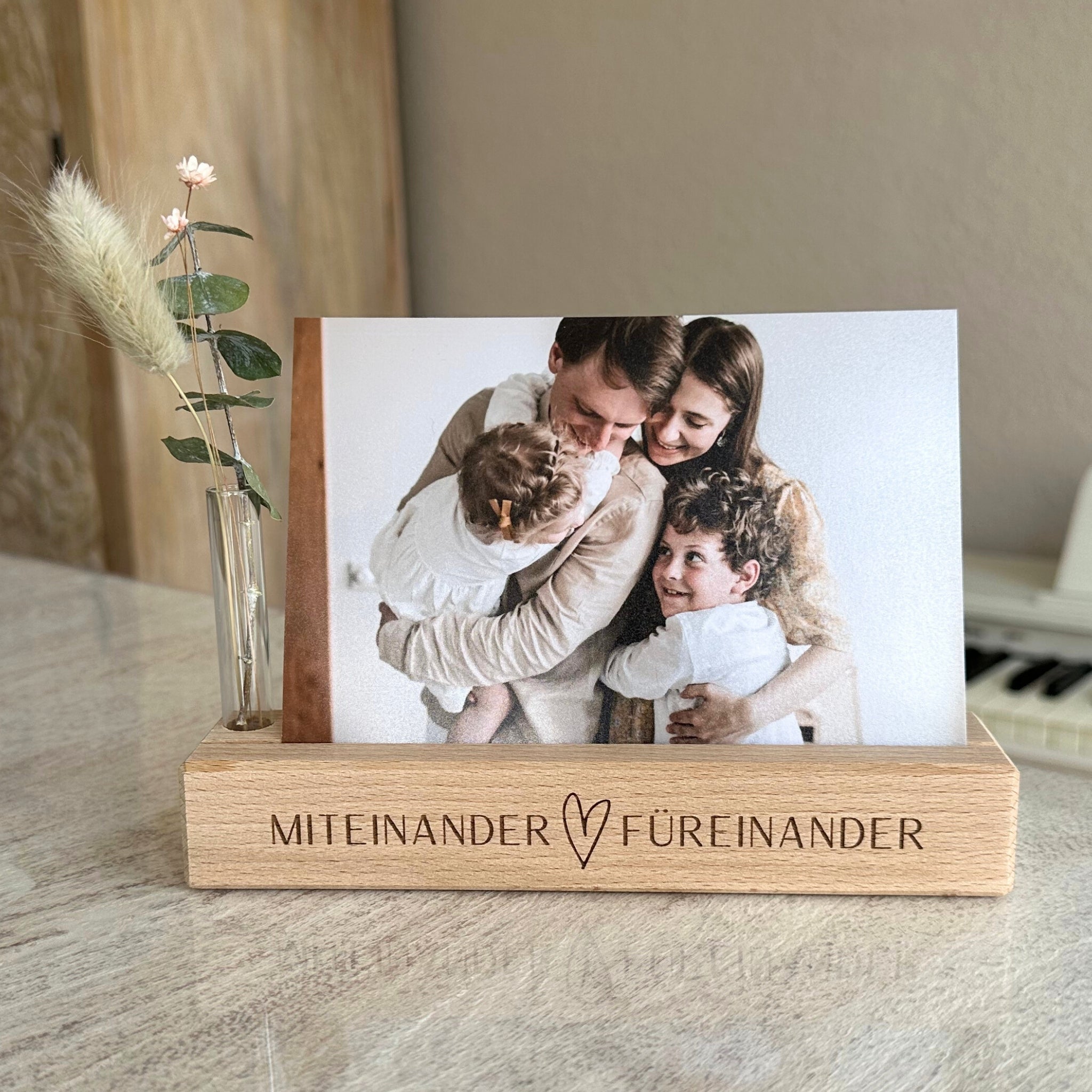 Karten-/Fotohalter - "Miteinander Füreinander" - Handmade