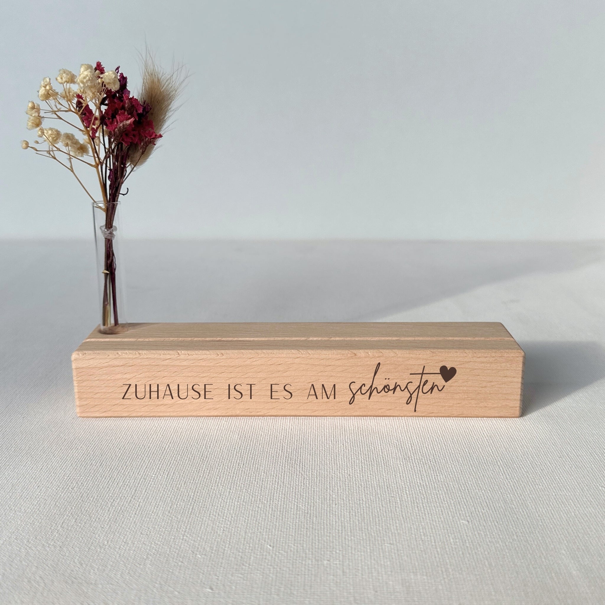 Karten-/Fotohalter - "Zuhause ist es am schönsten" - Handmade