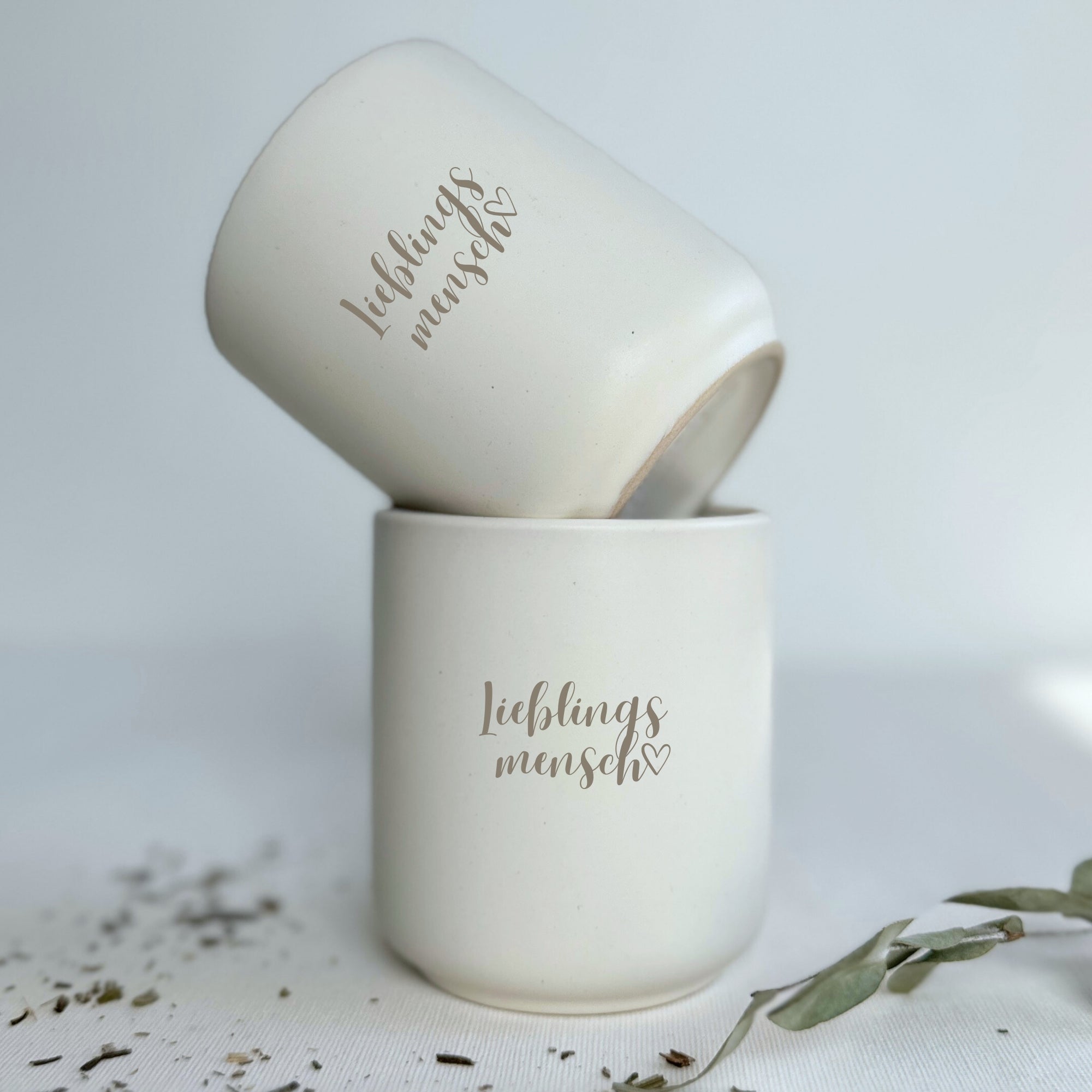 Keramikbecher - "Lieblingsmensch" - SLIM