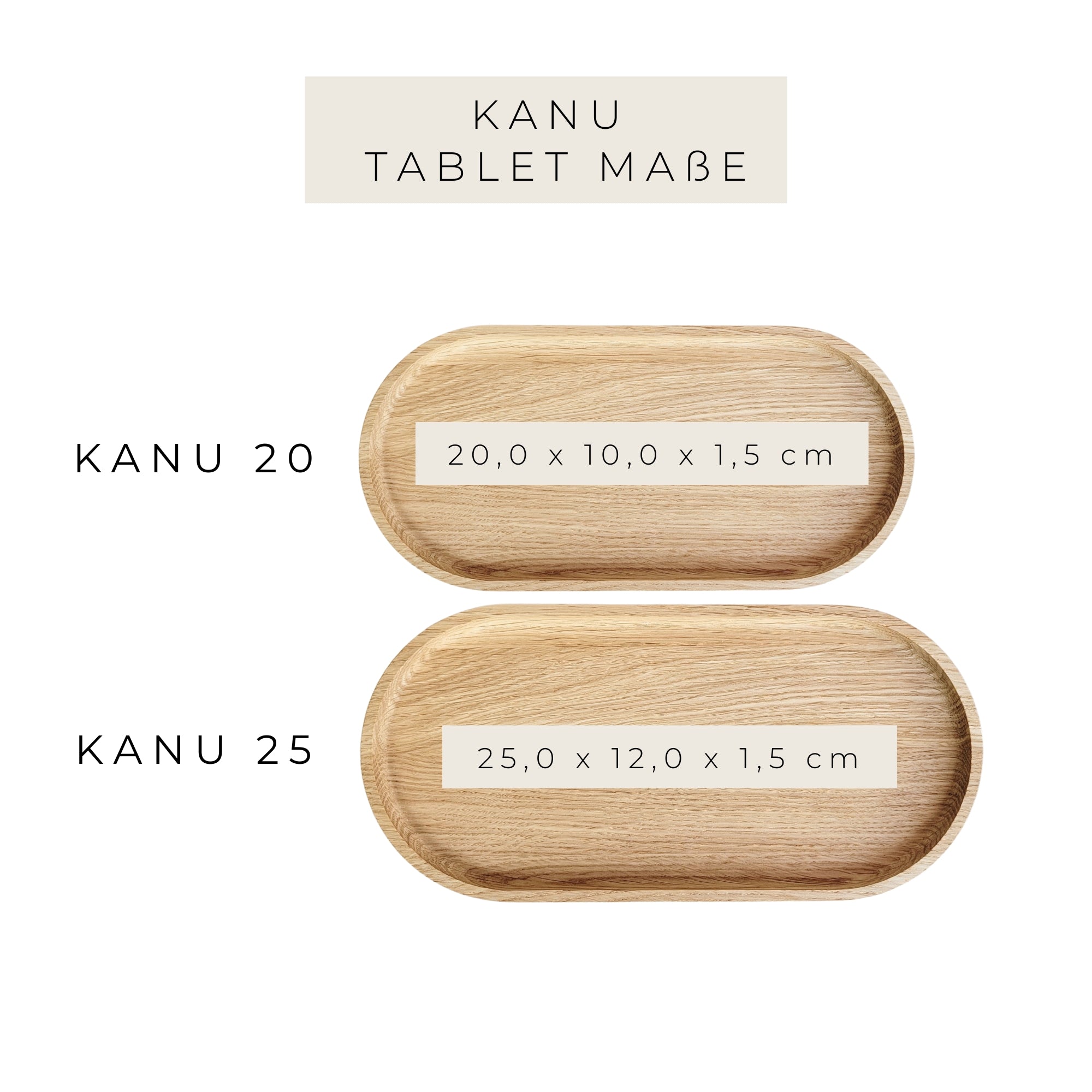 Ovales Holztablett - BLANKO - 100% FSC® | KANU