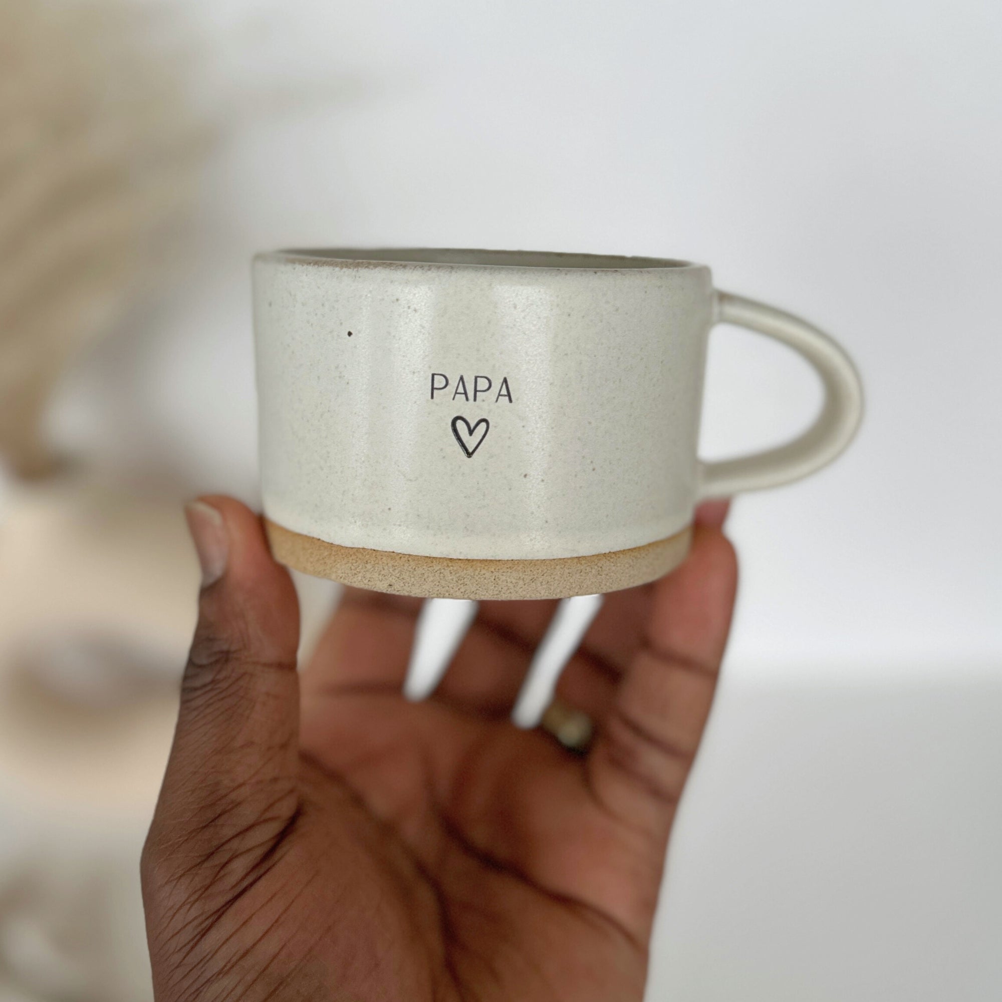 Steingut-Tasse - "Papa" - 100% Handgemacht | RUSTY