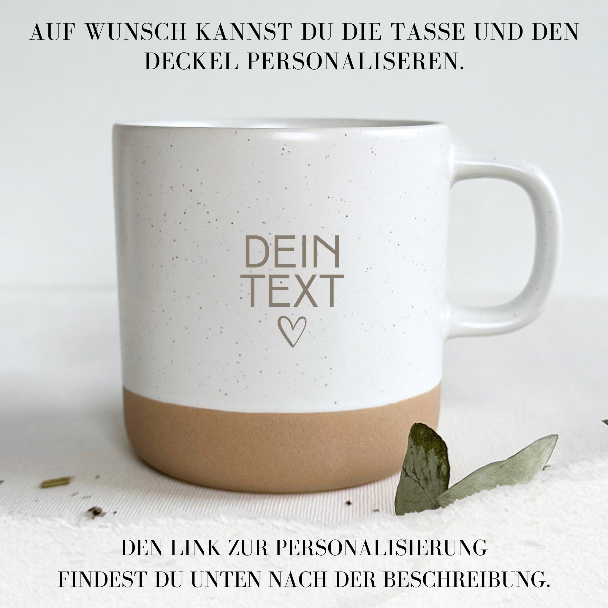 Steingut Tasse - "Bruderherz" - Gravur - SANDY