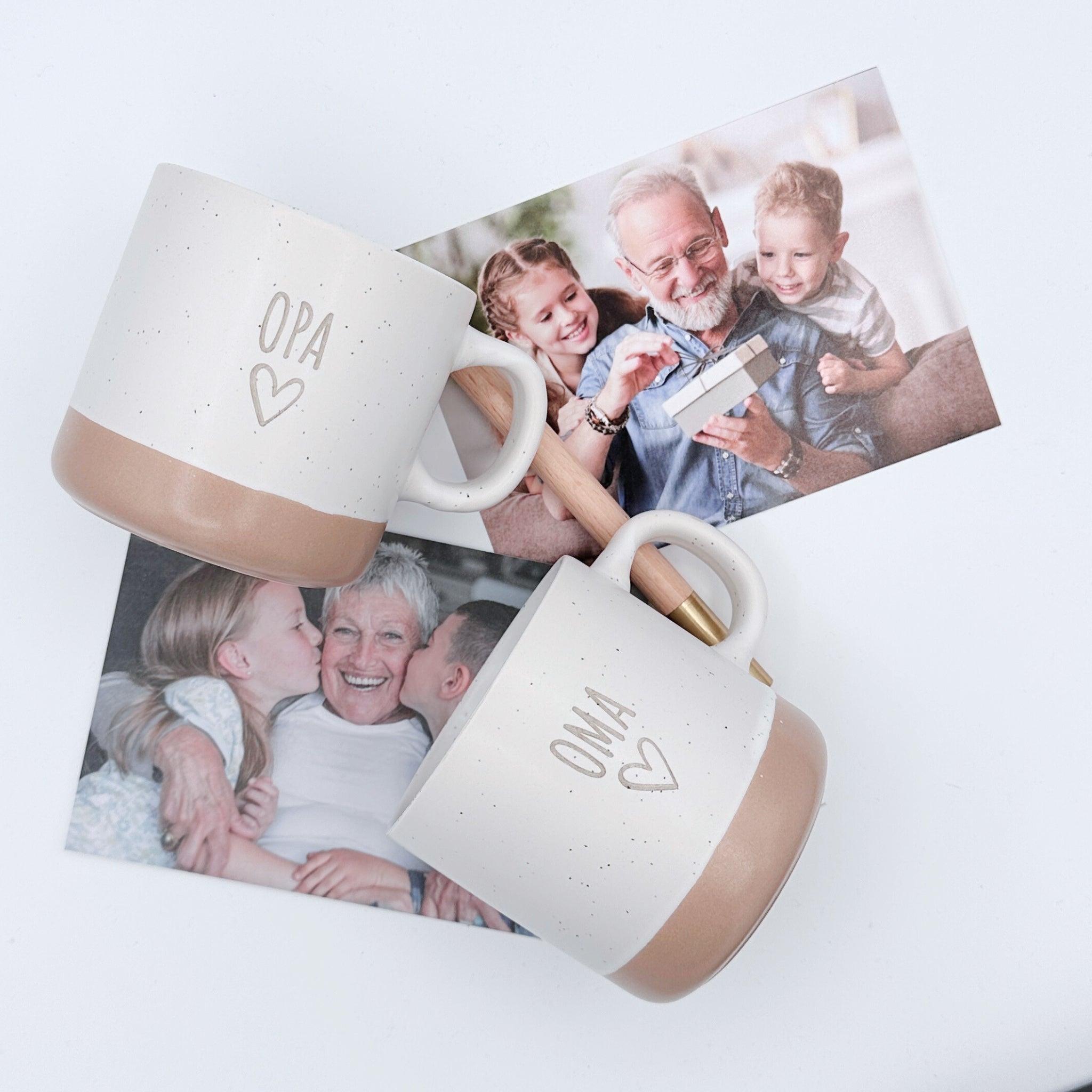 Steingut Tasse - "Oma" - Gravur - SANDY