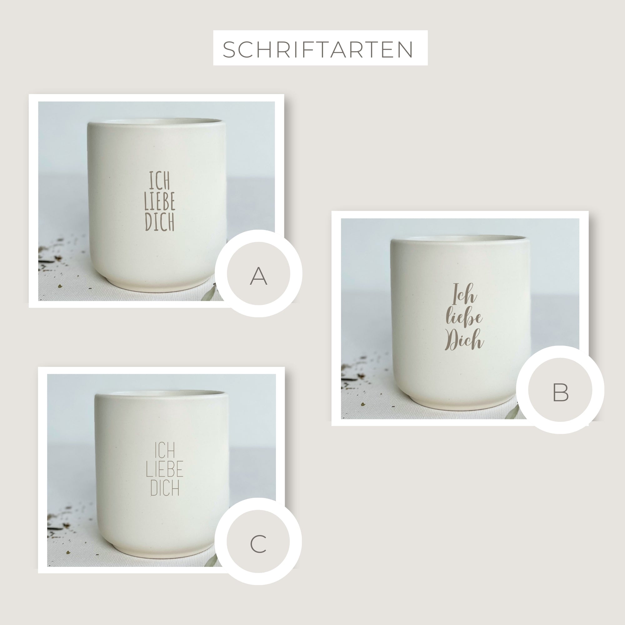 Personalisierter Keramikbecher - SLIM